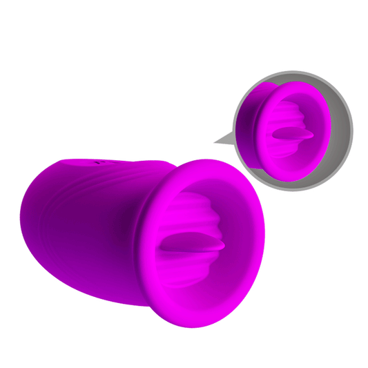 HUEVO VIBRADOR PRETTY LOVE - DAISY DUAL RECARGABLE MORADO CON LENGUA
