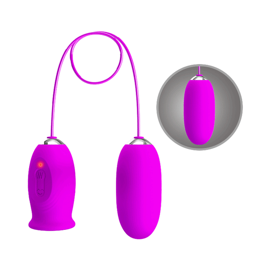HUEVO VIBRADOR PRETTY LOVE - DAISY DUAL RECARGABLE MORADO CON LENGUA