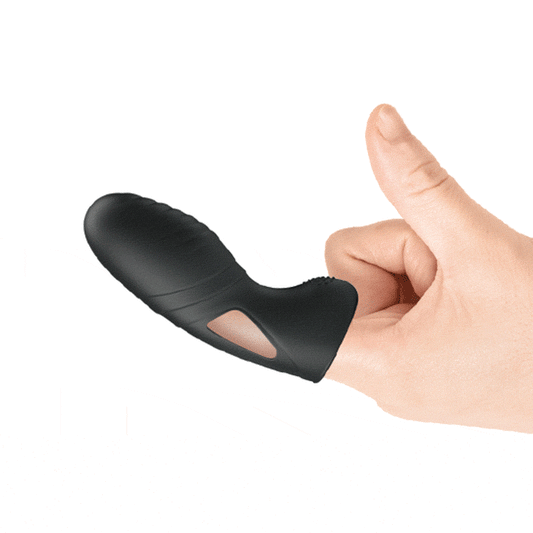 ALAN VIBRADOR DE DEDO  SILICONA NEGRO