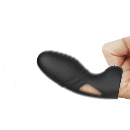 ALAN VIBRADOR DE DEDO  SILICONA NEGRO