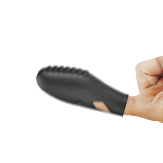 GILO VIBRADOR DE DEDO SILICONA NEGRO