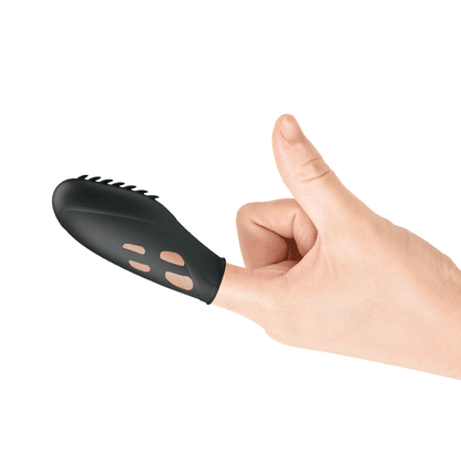 GILO VIBRADOR DE DEDO SILICONA NEGRO