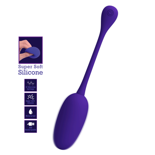 HUEVO VIBRADOR  PRETTY LOVE - KNUCKER RECARGABLE LILA