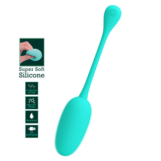 HUEVO VIBRADOR PRETTY LOVE - KNUCKER RECARGABLE VERDE AGUA