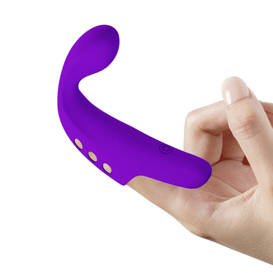 GORGON VIBRADOR DE DEDO RECARGABLE  USB MORADO