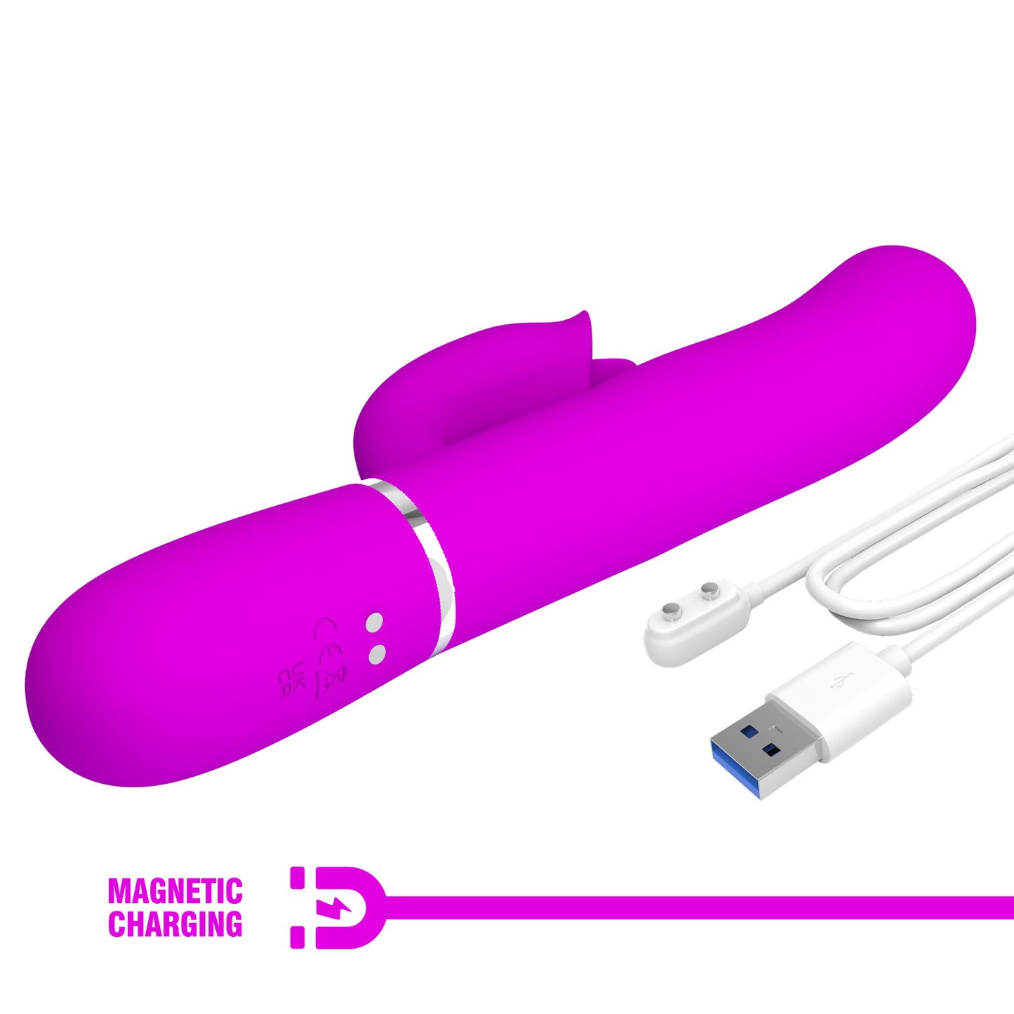 PRETTY LOVE - VIBRADOR RABBIT CON LICKING FUCSIA
