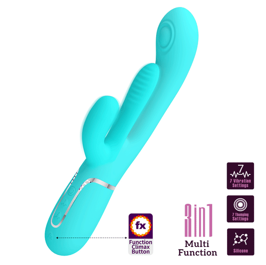 PRETTY LOVE - SHANIA TRIPLE VIBRADOR RABBIT MULTIFUNCIÓN 3 EN 1