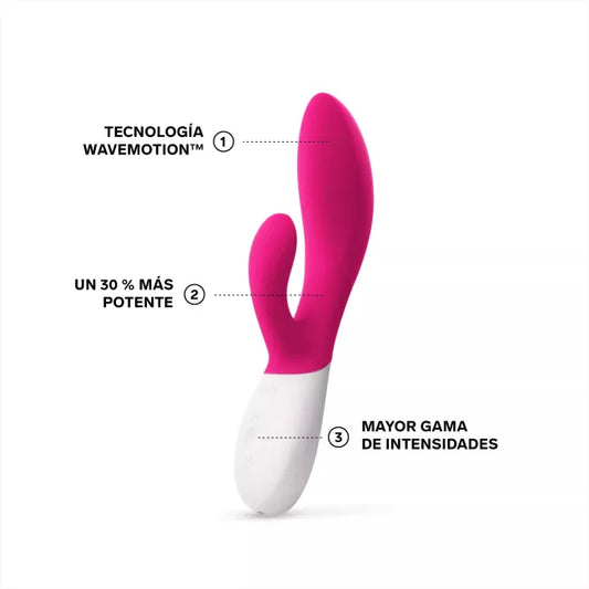 INA WAVE 2 VIBRADOR DE LUJO MOVIMIENTO ESPECIAL FUCSIA RECARGABLE USB LELO