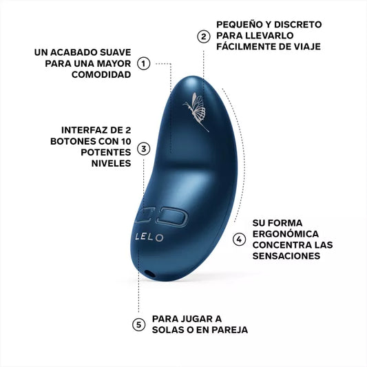 MASAJEADOR ESTIMULADOR DE CLITORIS DISCRETO DE ALTA GAMA LELO - NEA 3