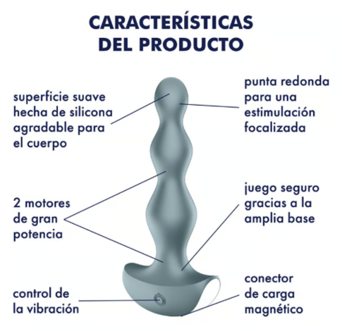 VIBRADOR ANAL UNISEX ULTRA SILENCIOSO LOLLI PLUG 2 SATISFYER