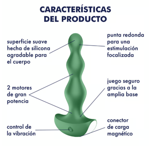 VIBRADOR ANAL UNISEX ULTRA SILENCIOSO LOLLI PLUG 2 SATISFYER