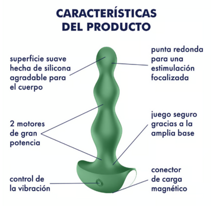 VIBRADOR ANAL UNISEX ULTRA SILENCIOSO LOLLI PLUG 2 SATISFYER