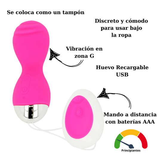 HUEVO VIBRADOR OHMAMA - RECARGABLE FLEXIBLE