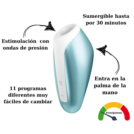 SUCCIONADOR DE CLÍTORIS SATISFYER - LOVE BREEZE  ICE BLUE