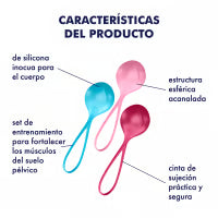 SATISFYER - LOVEBALLS TRAINING SET DE 3 STRENGTHENING BALLS BOLAS DE 57GRS + 73GRS + 86GRS