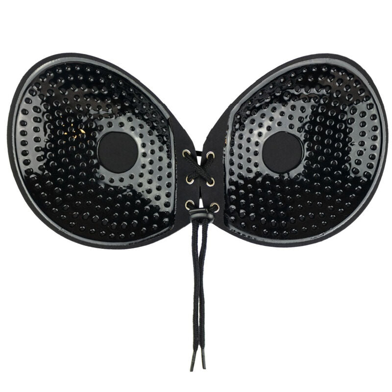 SUJETADOR ADHESIVO BYE-BRA - ENTRELAZADO NEGRO COPA A