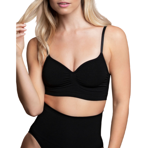SUJETADOR SIN COSTURAS BYE-BRA - MEDIUM CONTROL  NEGRO TALLA XL