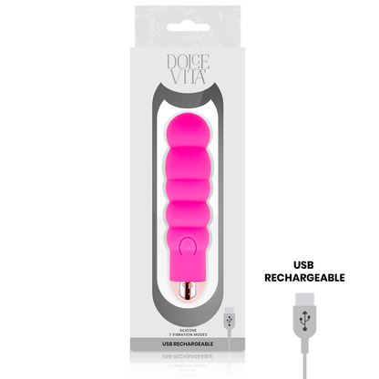 SIX MINI VIBRADOR RECARGABLE ROSA 7 VELOCIDADES