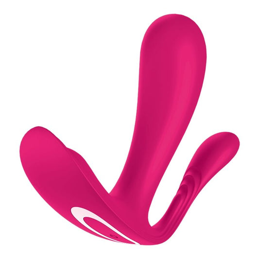 VIBRADOR DOBLE ESTIMULACIÓN CON APP SATISFYER - TOP SECRET + ROSA