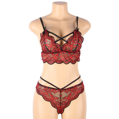 SET DOS PIEZAS TOP Y PANTIES ENCAJE SUBBLIME