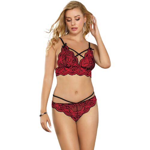SET DOS PIEZAS TOP Y PANTIES ENCAJE SUBBLIME