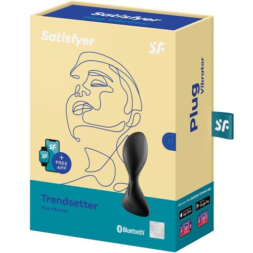 PLUG ANAL VIBRADOR UNISEX CON APP SATISFYER - TRENDSETTER