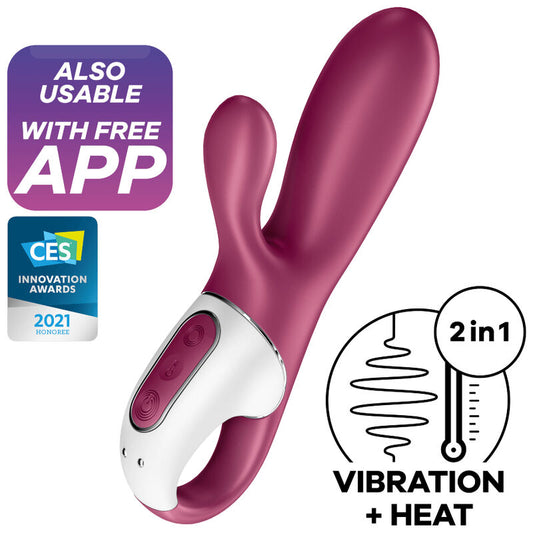 SATISFYER - HOT BUNNY VIBRADOR RABBIT CON APP Y CALENTAMIENTO