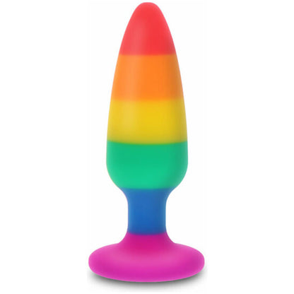 PLUG ANAL CÓNICO SILICONA PRIDE - PLUG HUNK BANDERA LGBT 10,5 CM
