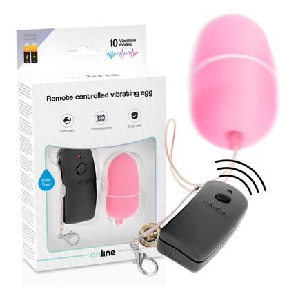 HUEVO VIBRADOR ONLINE - CON MANDO CONTROL REMOTO ROSA