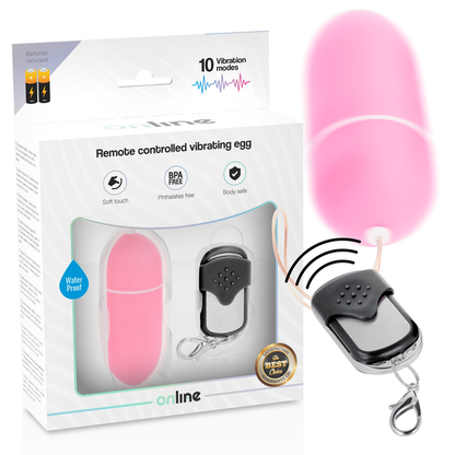 HUEVO VIBRADOR ONLINE - CONTROL REMOTO TALLA L ROSA