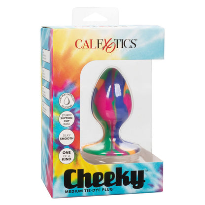 PLUG ANAL CÓNICO TEXTURADO UNISEX 7,5 X 3,25CM CALEXOTICS - CHEEKY MEDIUM TIE-DYE