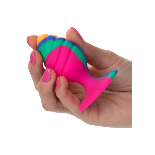 PLUG ANAL CÓNICO TEXTURADO UNISEX 7,5 X 3,25CM CALEXOTICS - CHEEKY MEDIANO SWIRL