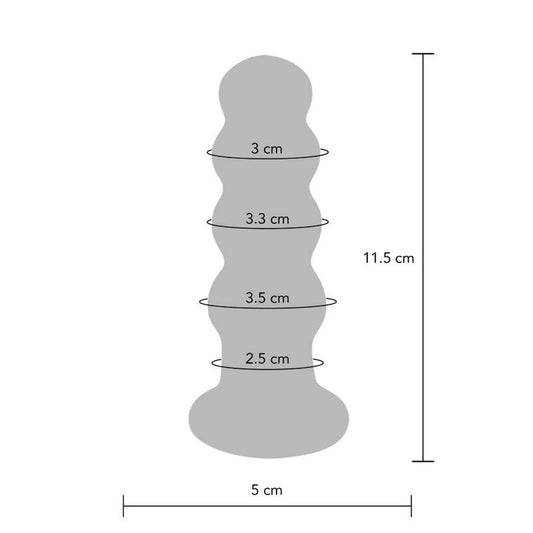 PLUG VIBRADOR ANAL DE CRISTAL TOYJOY - BUTTOCKS THE RADIANT GLASS BUTTPLUG