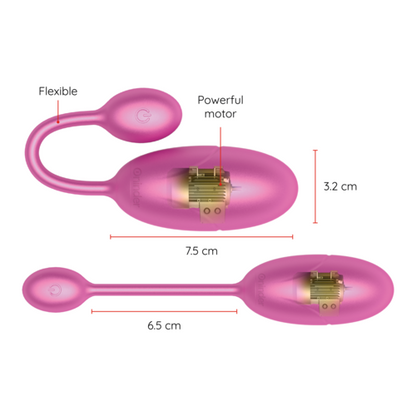 HUEVO VIBRADOR ONINDER - TOKYO  ROSA 7.5 X 3.2 CM - APP GRATUITA