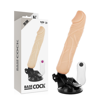 VIBRADOR REALISTICO 20 CM -O- 4 CM BASECOCK - CONTROL REMOTO NATURAL