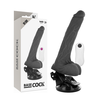 VIBRADOR REALISTICO 19 CM -O- 4 CM BASECOCK - CONTROL REMOTO NATURAL