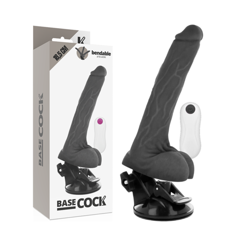 VIBRADOR REALISTICO 18.5 CM -O- 4 CM BASECOCK - ARTICULABLE CONTROL REMOTO NATURAL