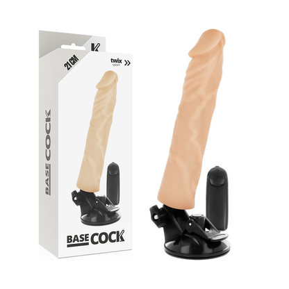 VIBRADOR REALISTICO 21 X 4 CM BASECOCK - CONTROL REMOTO NATURAL