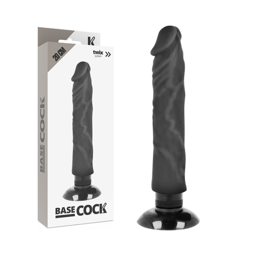 VIBRADOR REALISTICO CON VENTOSA 20 X 4CM BASECOCK - 2-1