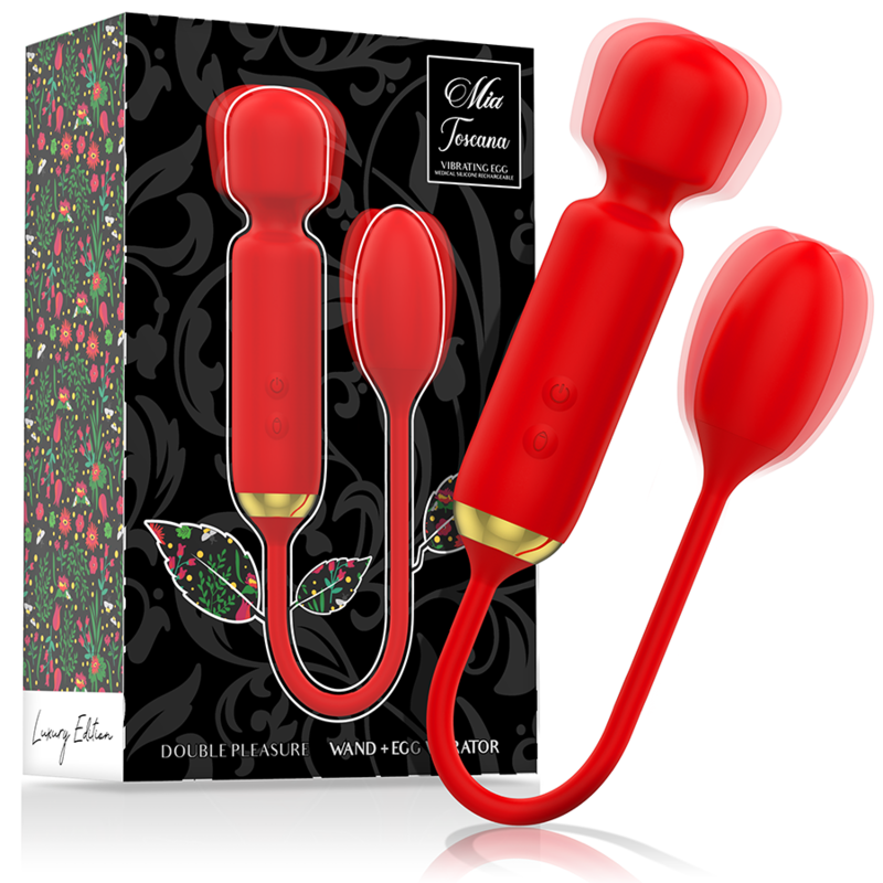 HUEVO VIBRADOR + WAND MIA - TOSCANA DOUBLE PLEASURE