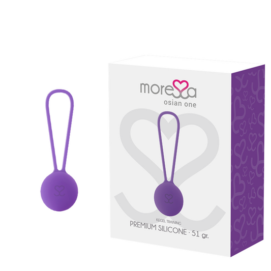 BOLAS KEGEL 51 GRAMOS MORESSA - OSIAN ONE ENTRENAMIENTO SUELO PELVICO  PREMIUM SILICONA LILA