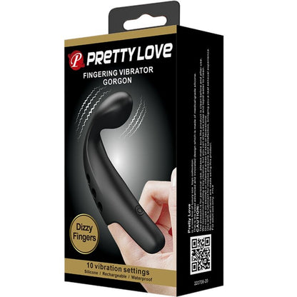 GORGON VIBRADOR DE DEDO NEGRO RECARGABLE USB