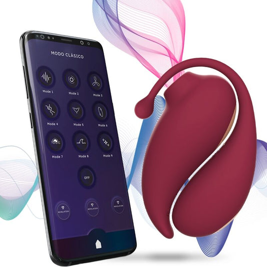 HUEVO VIBRADOR + SUCCIONADOR CLITORIS ADRIEN LASTIC - INSPIRATION ROJO - APP GRATUITA