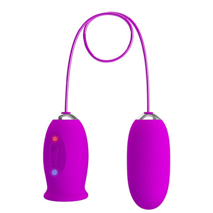 HUEVO VIBRADOR PRETTY LOVE - DAISY DUAL RECARGABLE MORADO CON LENGUA