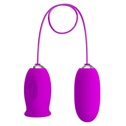 HUEVO VIBRADOR PRETTY LOVE - DAISY DUAL RECARGABLE MORADO CON LENGUA