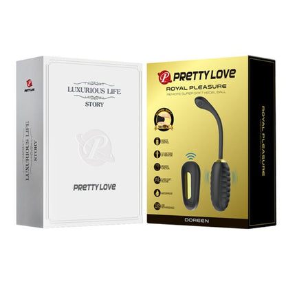 HUEVO VIBRADOR PRETTY LOVE - DOREEN DE LUJO RECARGABLE NEGRO CONTROL REMOTO