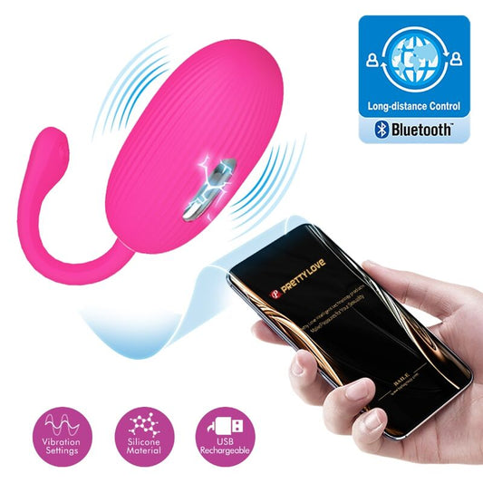 HUEVO VIBRADOR PRETTY LOVE - DOREEN RECARGABLE MAGENTA CONTROL REMOTO Y CHOQUES ELÉCTRICOS