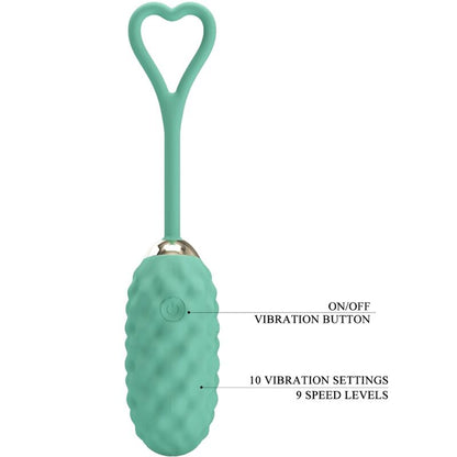 VIVIAN HUEVO VIBRADOR CON CONTROL REMOTO VERDE RECARGABLE USB