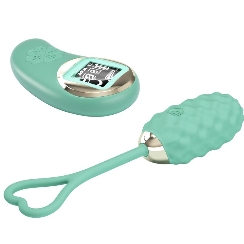 VIVIAN HUEVO VIBRADOR CON CONTROL REMOTO VERDE RECARGABLE USB