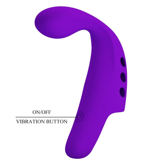 GORGON VIBRADOR DE DEDO RECARGABLE  USB MORADO